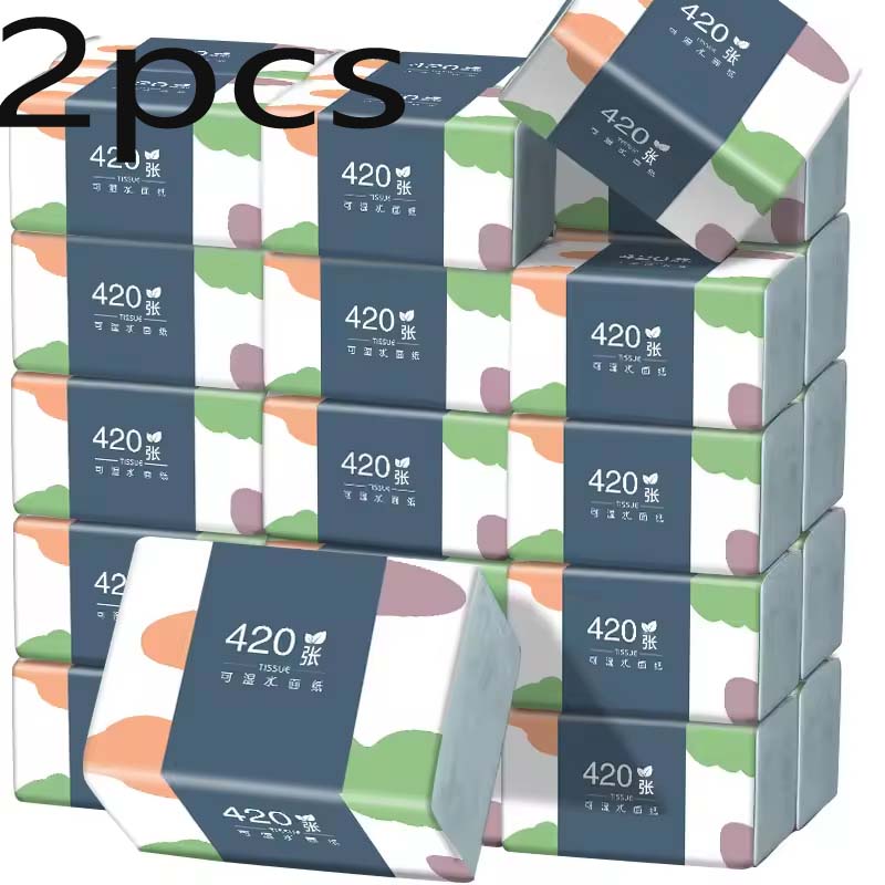 1-12 Stück Großhandel Umweltfreundlich Tragbar Ohne Fluoreszenz Jungfräuliches Holzzellstoff-Taschentuch Weich Bequem 5-lagig Gesichtstuchpapier