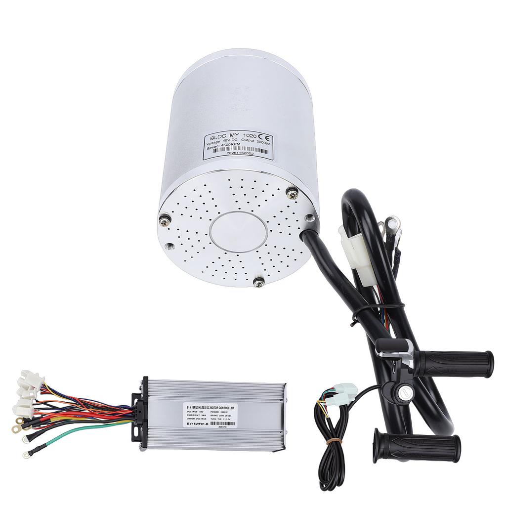 Elektrisches Bürstenloser DC-Motor-Kit 2000W Motor 4500 U/min Hochgeschwindigkeits-Controller LCD-Leistungsanzeige und Gasgriff für Go