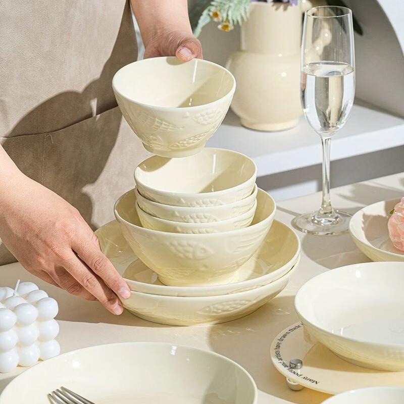 Service de vaisselle en céramique Kangfutao Jingdezhen