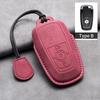 Leather Car Key Case Cover for Ford Edge Fusion Mustang Explorer F150 F250 F350 Ecosport Edge S-MAX Ranger for Lincoln Mondeo