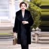 2 winter new imitation European mink fur integrated coat imitation fox fur collar extended imitation fur coat
