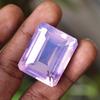 LAB-CREATED Mexican Pink Opal 97Ct CERTIFIED Emerald Shape Loose Gemstone