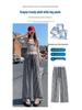 Women's Pink Plaid High-Waist Wide-Leg Pants - 2025 Collection