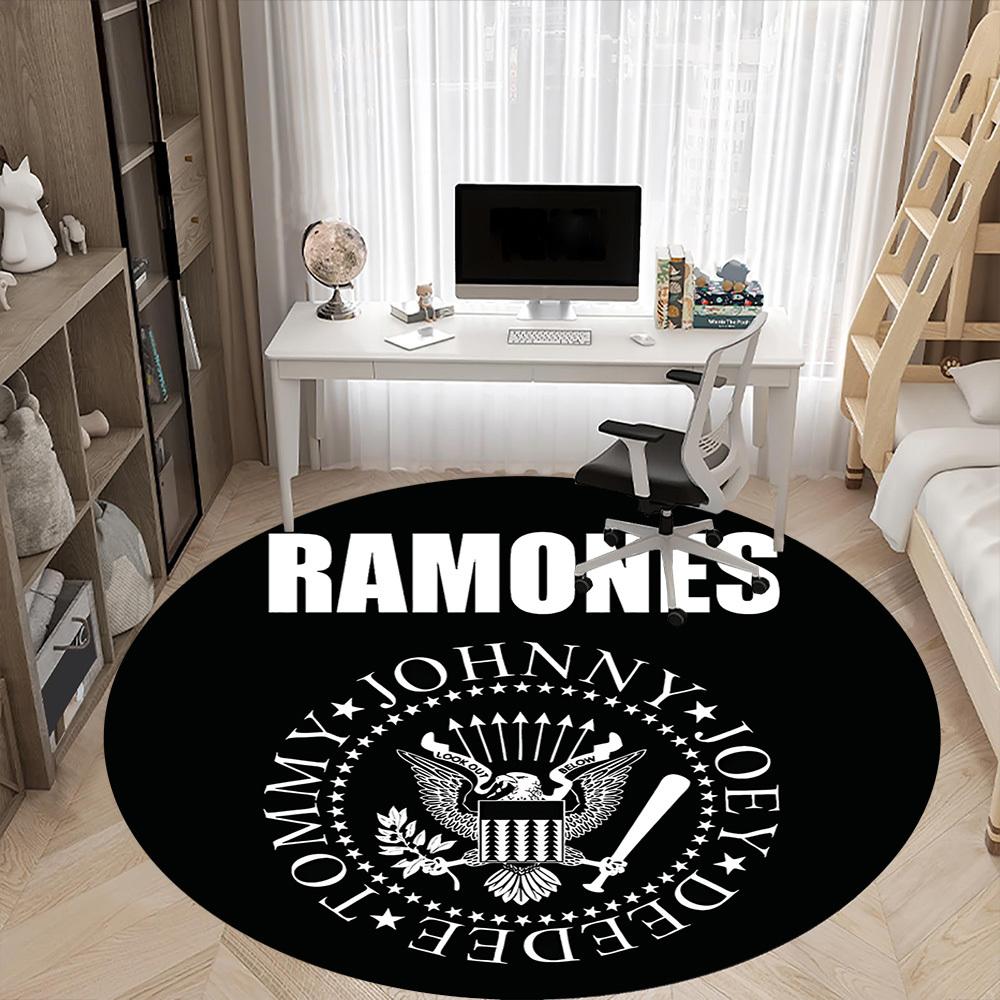 Ramones Emblem Office Round Area Rug, Under Office Chairs Bedroom Living Room Home Decor, a1022373