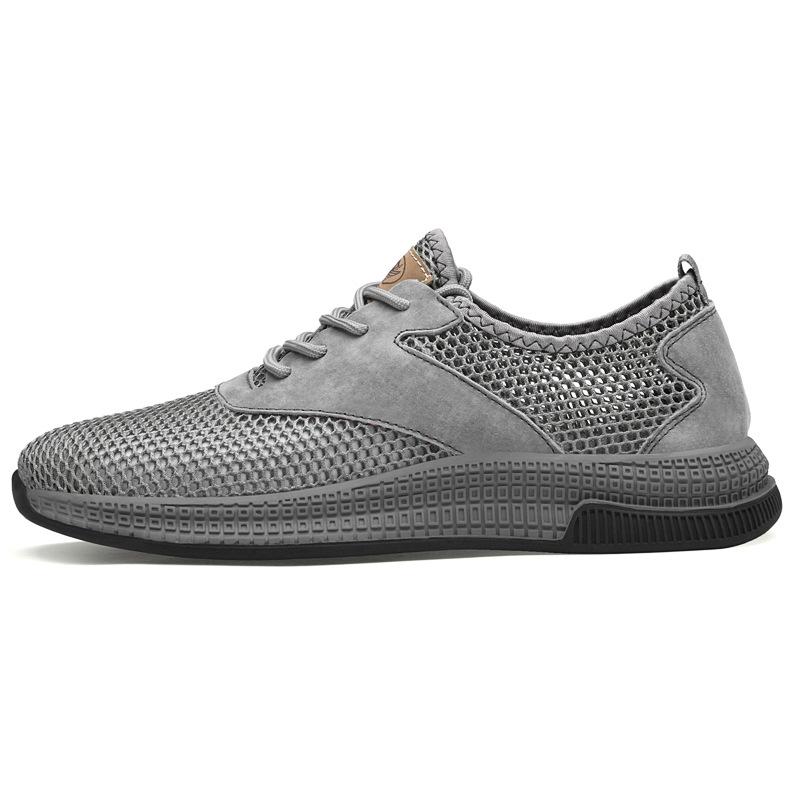 

Сетчатая обувь мужская дышащая повседневная обувь на одной педали дезодорирующая мягкая подошва трендовая универсальная сетчатая обувь сетчатая обувь 46 серый