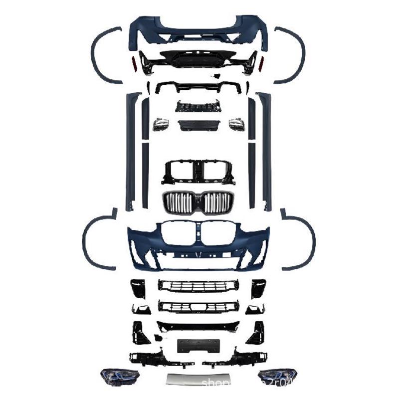 Compatible BMW X4 G02 (2018-2021) to 2022+ Retrofit Kit: Includes Front & Rear Bumpers, Grille.