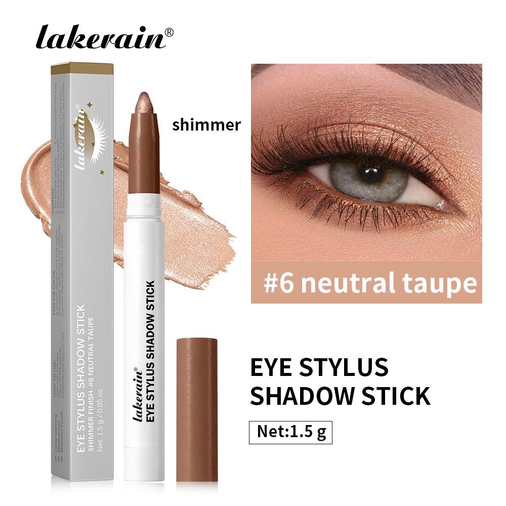 Lakerain Eye Stylus Shadow Stick Plum Bronze 1.5g Shimmer Eyeshadow Pencil Waterproof Long-Lasting Creamy Eye Makeup Cosmetic for Women