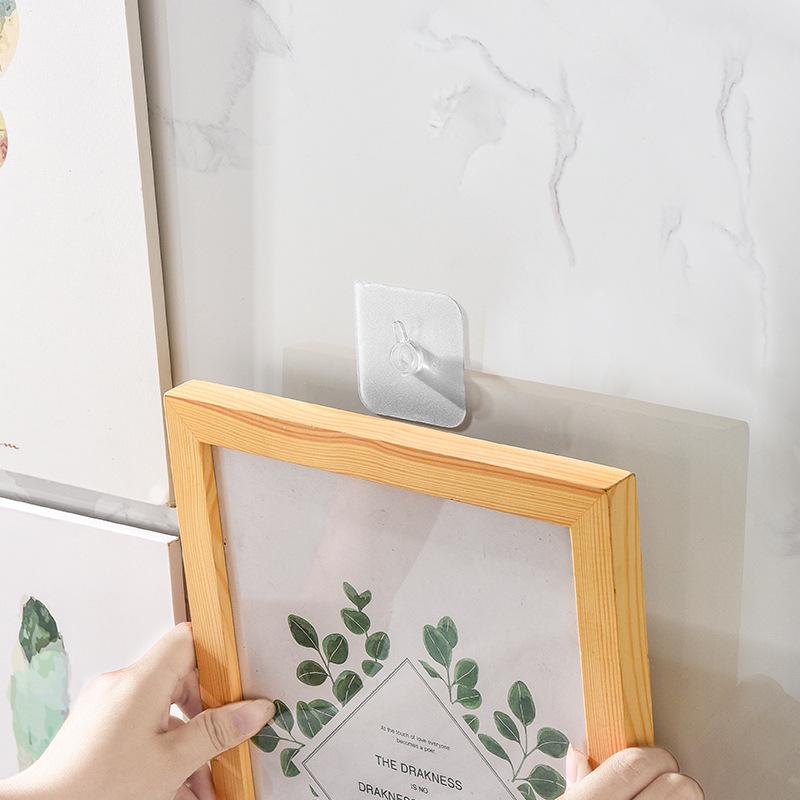 No-Punch Traceless Adhesive Wall Hooks for Frames and Shelves