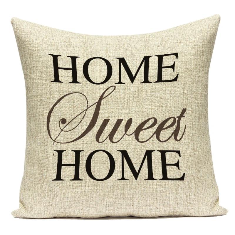 Modern Home Decoration Letter Home Sweet Home Decorative Pillows Case Polyester Cushion Cover For Living Room Capa Almofadas