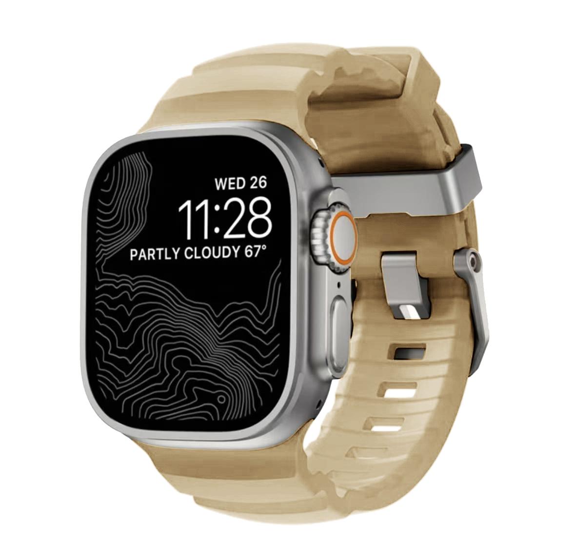 

НОВИЙ спортивний силіконовий ремінець для Apple Watch Ultra 3 11 10 9 8 7 6 SE3 Титановий металевий браслет-ремінець для iWatch 42мм 44 45 46мм 49мм S10-46mm