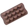 15-Cavity Heart Shaped Silicone Chocolate Mold Cake Fondant Candy Jelly Pudding Ice Cube Baking Mould for Valentine's Day