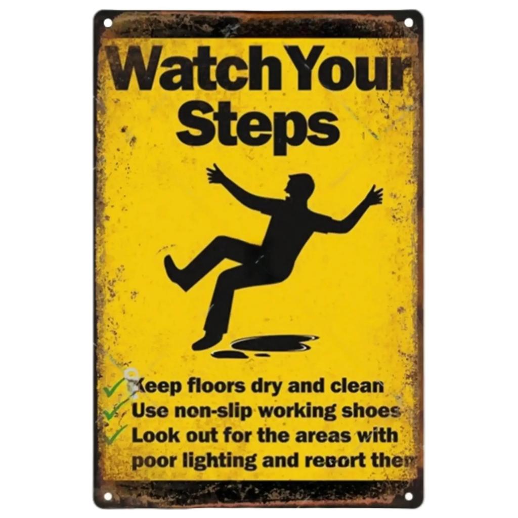 Vintage Caution Notice Zone Sign Metal Plate Warning Children Vedio Retro Plaque For Man Cave Garage Danger Door Wall Decor