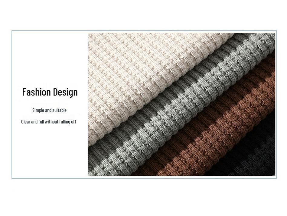 Men's Trendy Korean Style Thick High-Neck Sweater for Autumn/Winter