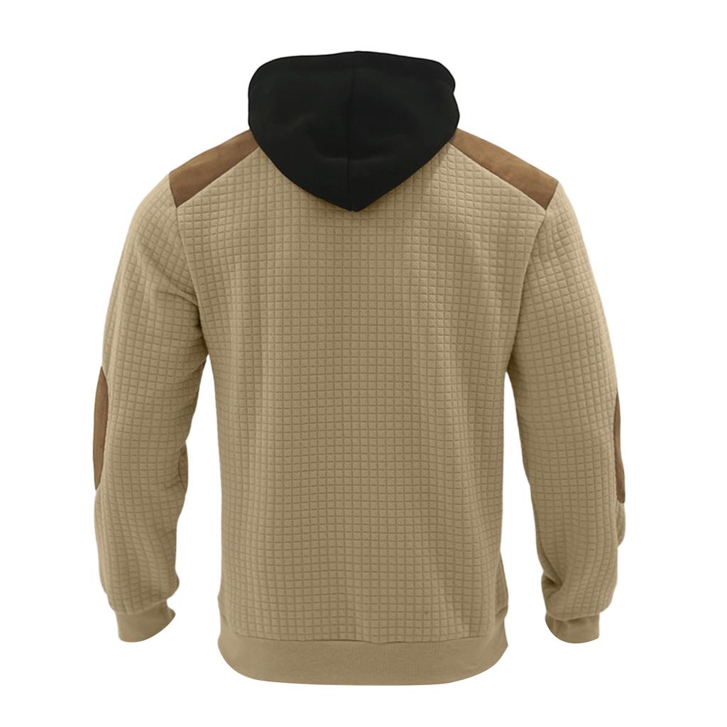 Men's Hooded Sweatshirt, Contrasting Color Sweatshirt, Sports   Casual Jacket