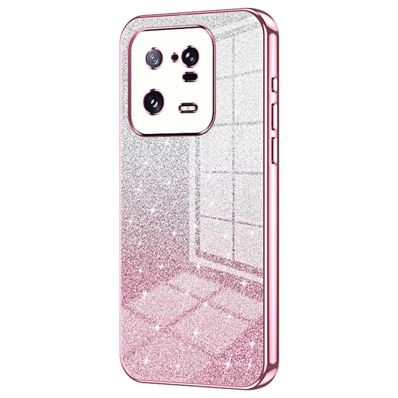 

For Xiaomi 13 Pro 5G Electroplating Shell Precise Cutout TPU Cell Phone Case Pink