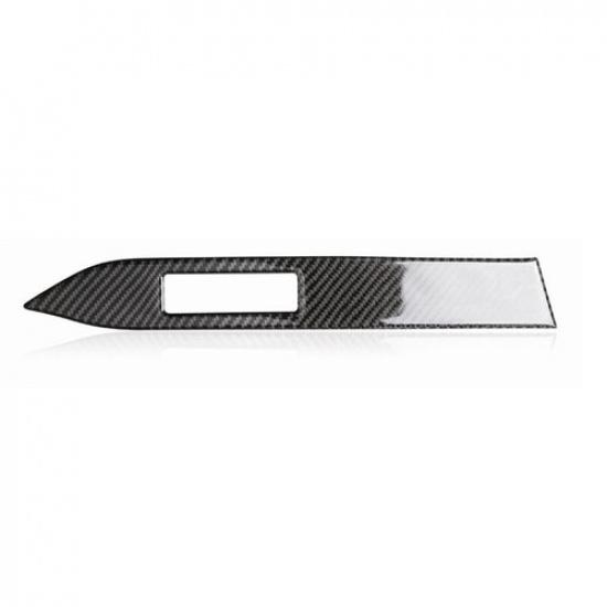 Gloss Carbon Fiber Front Co-pilot Dashboard Decoraton Strip For Mustang 2015-21