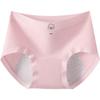 10A Antibacterial Women's Pure Cotton Bear Print Triangle Period Panties - Long Crotch, High Coverage