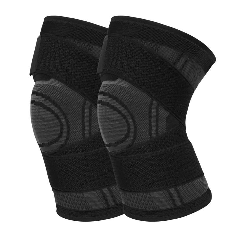 1PC Sports Knee Pad Men Pressurized Elastic Knee Pad Support Fitness Gear Basketball Volleyball Brace Tennis Cycling Protector