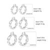Gold & Silver Twisted Pleated Earrings - Fashionable Light Luxury Metal Earrings for Women, European American Style