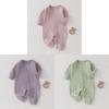 Newborn Cotton Knit Romper With Detachable Hood For Baby Boys And Girls