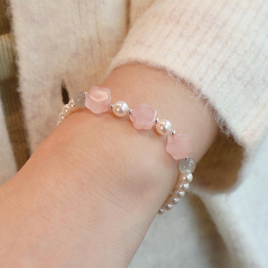 Temperament Jewelry, Natural Amethyst Bracelet, Strawberry Crystal Light Luxury Bangles Women Fashion Jewelry Accessories Gift