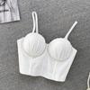 Sexy Ruched Diamond Shell Fishbone Silm Tube Top