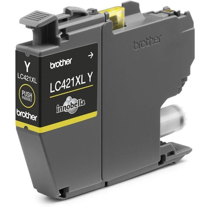Cartuș de cerneală LC421XLY - BROTHER - Galben capacitate mare de 500 de pagini - Pentru DCP-J1050DW, MFC-J1010DW și DCP-J1140DW