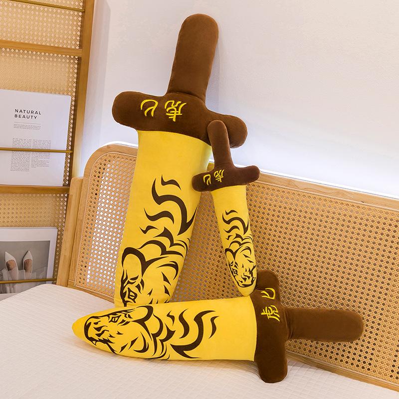 Internet Celebrity New Funny Tiger Dagger Doll New Creative Plush Toy Personalized Sleeping Pillow Couple Gift