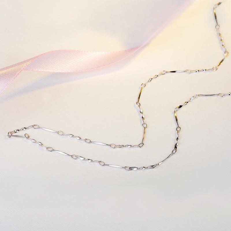 S925 Sterling Silver Versatile Women's Necklace, Twisted Link Chain, 40/45cm