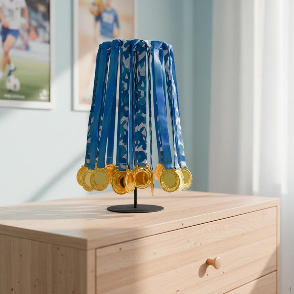 360° Rotating Medal Hangers Display Tabletop Organizer Easy Installation Practical Sports Award