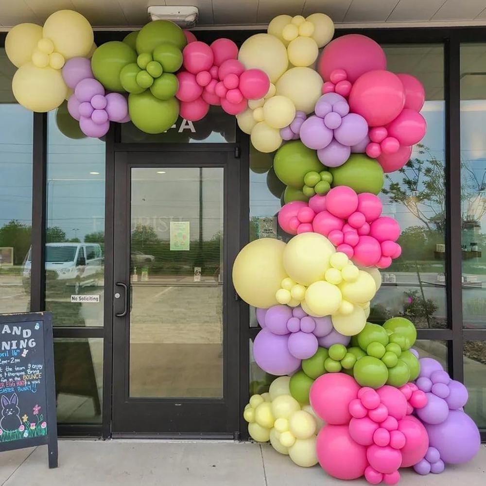 162PCS multi-color latex balloon set suitable for birthday parties, weddings, Valentine's Day party decoration
