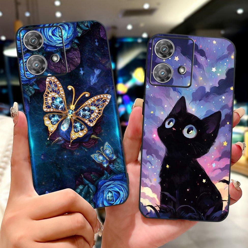 For Motorola Edge 40 Neo Case XT2307-1 Fashion Luxury Cute Cartoon Silicone Shockproof Bumper For Motorola Edge 40Neo Back Cover