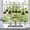 Autocollant de Fenêtre Réutilisable pour Halloween Design Chauve-souris et Citrouille Autocollant Statique Décorations Pour Usage Intérieur et Extérieur