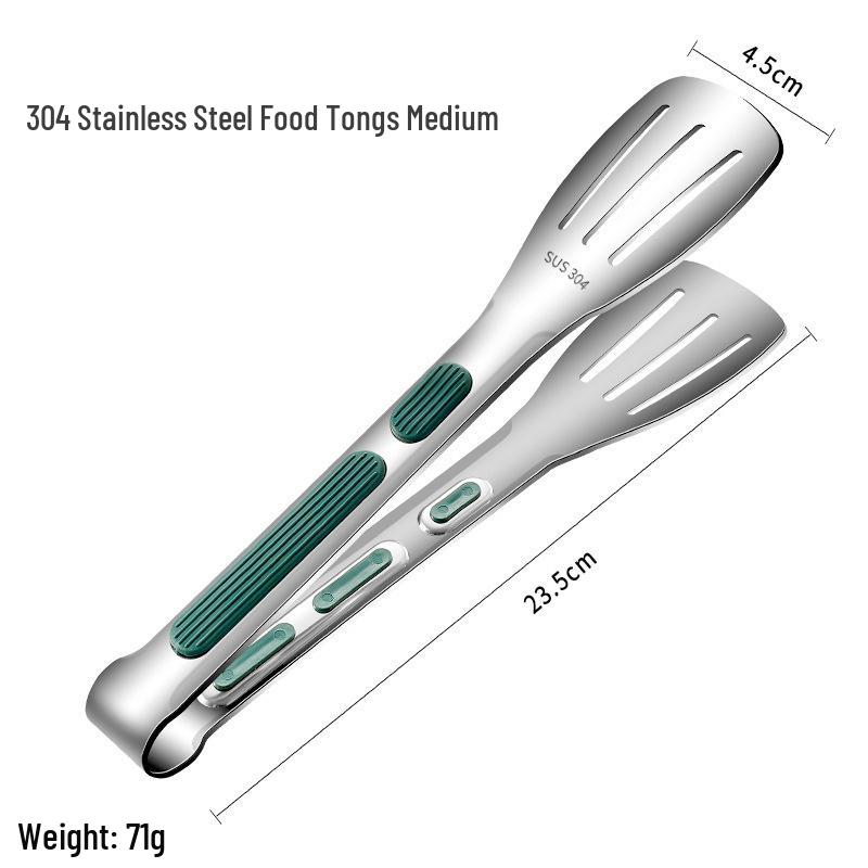 

Stainless Steel Anti-Scald Food and Grill Tongs for Kitchen, Barbecue, and Frying