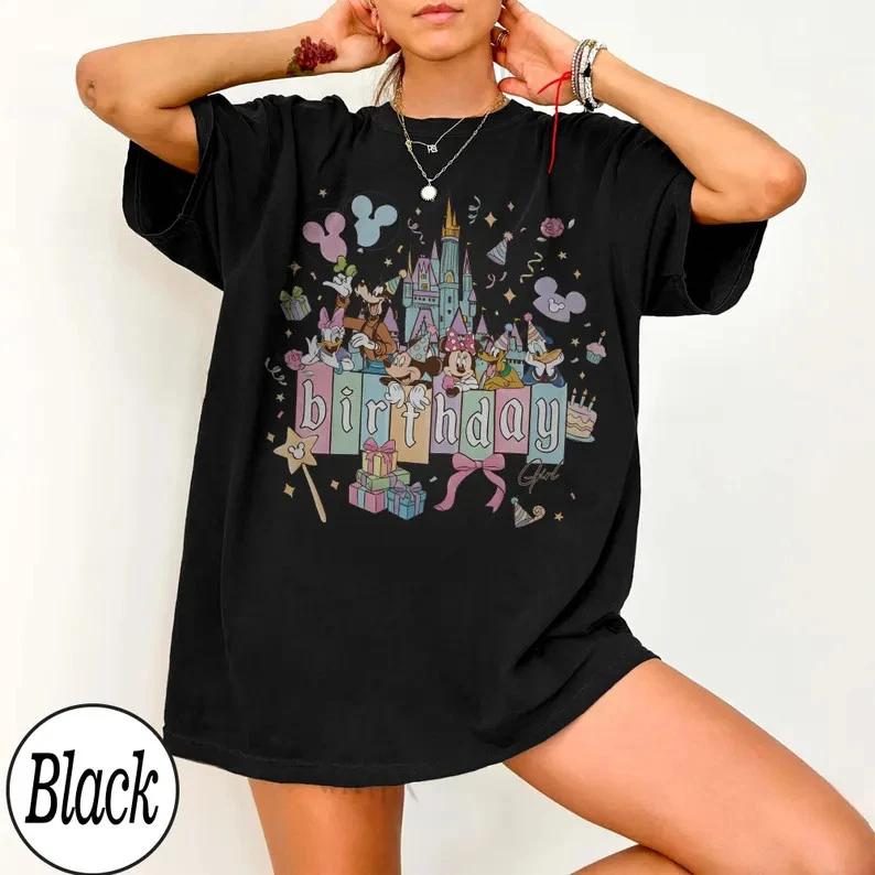 Mickey And Friends Castle Birthday Girl Shirt S