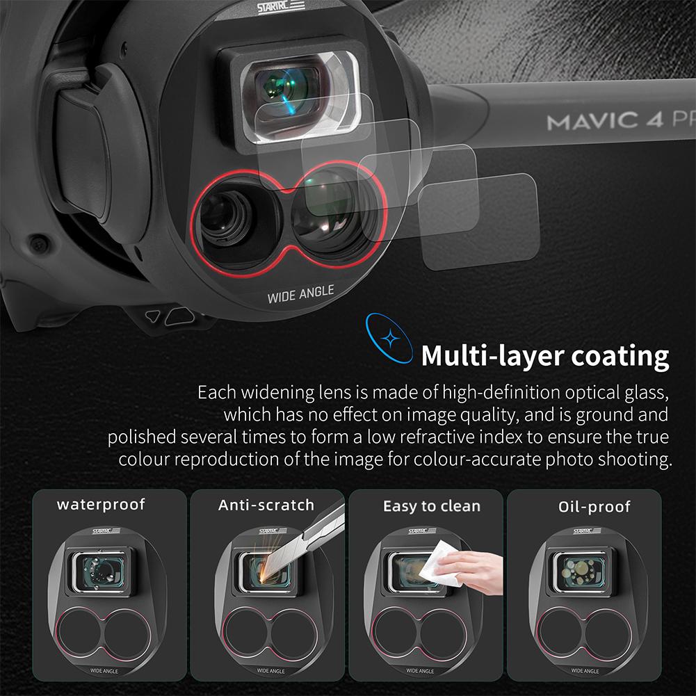Wide Viewing Angle Lens HD Optical Glass 110 Degree Shooting Range for DJI Mavic 4 Pro Drone Accessories