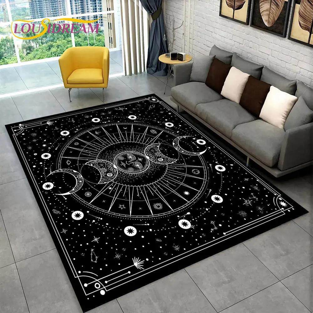 Ouija Tarot Witchcraft Gothic Area Rug,Carpet Rug for Living Room Bedroom Sofa Doormat Decoration,Kids Play Non-slip Floor Mat