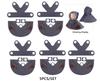 MOC Officer Cape Byggklossar Kit Medeltida Lejonriddare Figurer Tillbehör Sjal Imitation Päls Kläde Klossar Leksaker Pojkar Gåva