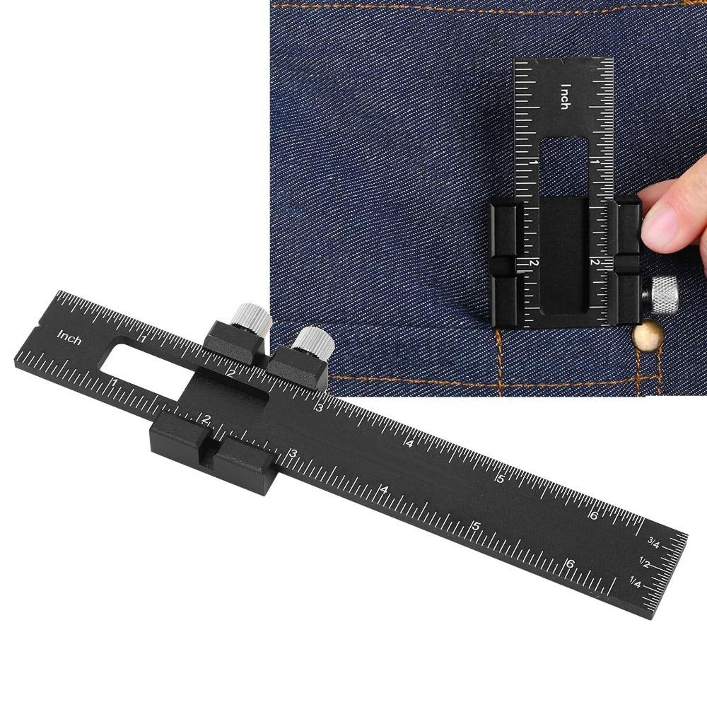Metric Inch Scale T Square Ruler Aluminum Alloy Scribing Ruler  Construction Measuring