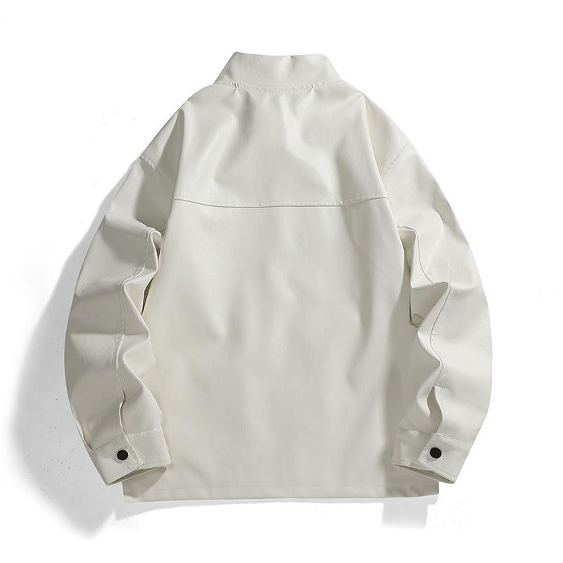 Veste en cuir brodée américaine pour hommes printemps et automne, combinaison de course rétro, belle veste en cuir de moto à la mode