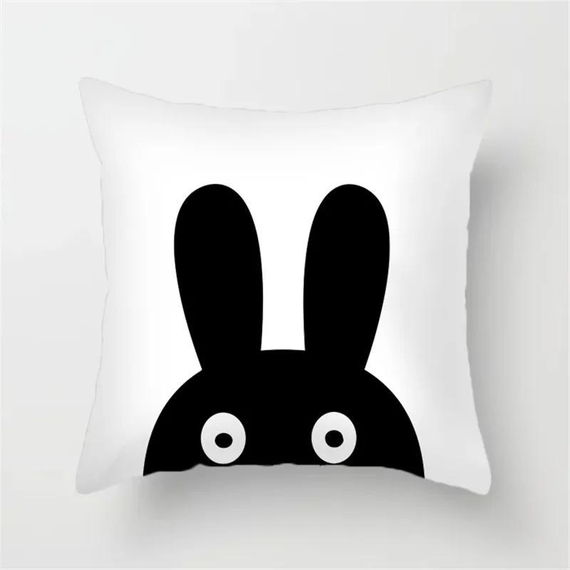 Black Line Decorative Pillowcase Living Room Office Ornaments Home Pillowcase