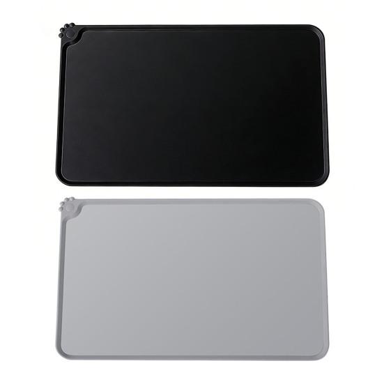 Pet Bowl Mat Anti-Slip Waterproof Raised Edge Pet Food Mat Silicone Pet Feeding Mat for Cats Dogs Water Bowl Food Dish