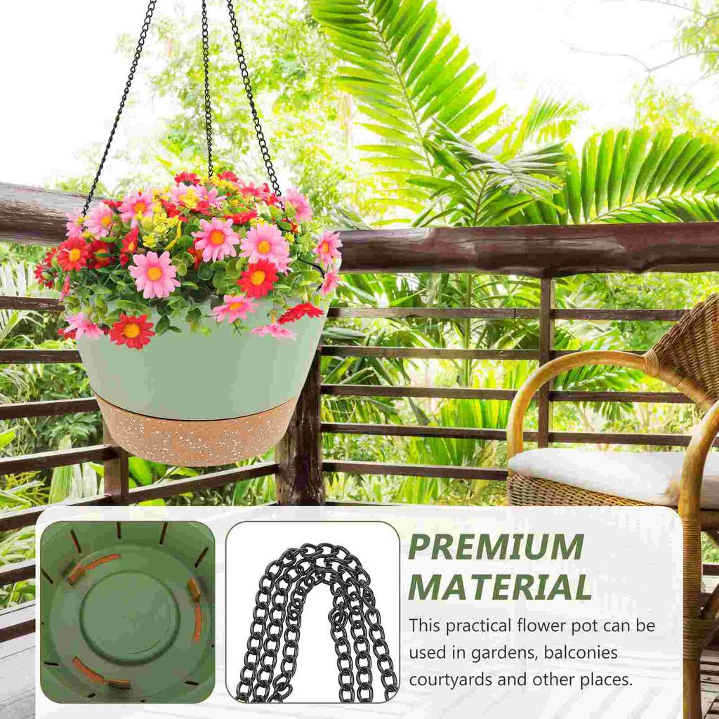 Hanging Orchid Flower Pot Balcony Plant Holder Plastic Container Outdoor Succulent Suspended Flowerpot Lovely