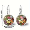 Fashion Earring Y2K Vintage Marigold Time Gem Flower Ear Buckle