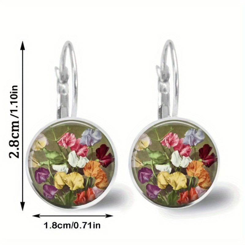 Fashion Earring Y2K Vintage Marigold Time Gem Flower Ear Buckle