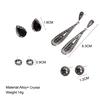 17KM Geometric Vintage For Woman Contrast Tassel Round Black Color Earrings Fashion Jewelry Set