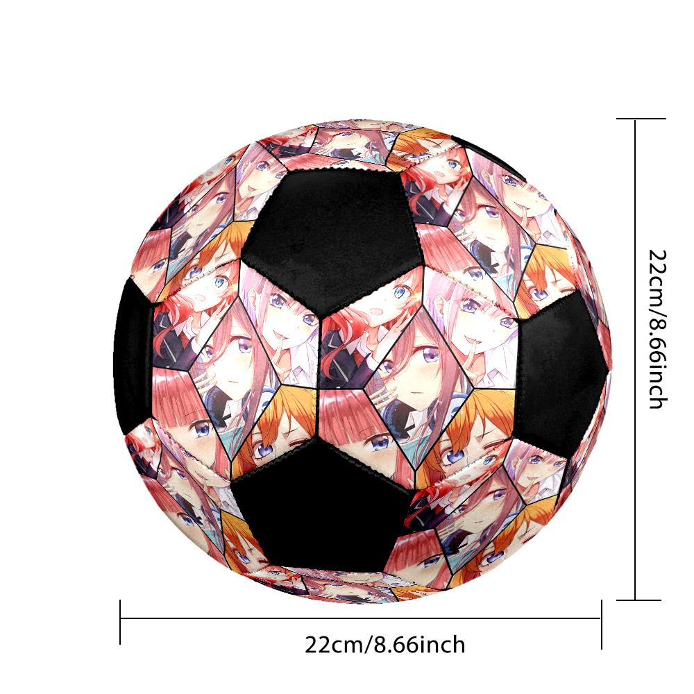 Soccer Ball Colorful Machine Stitched PVC Size 5 Team Training Competition Ready Durable High-Bounce Cool Sports Gift