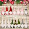 3pcs Forest Old Man Christmas Mini Doll Christmas Tree Pendant Xmas Decoration for Home Gnome Doll Xmas Kids 2022 New Year Gifts KTY