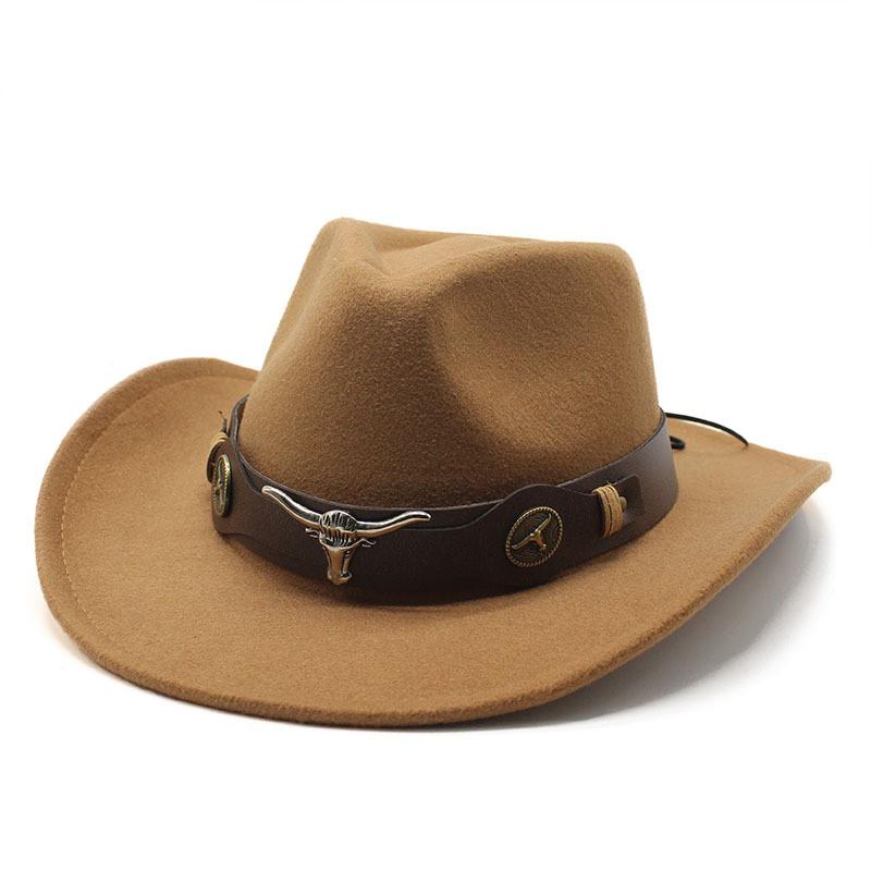 Western Cowboy Hat For Men And Women Made Of Wool Felt With Sun Protection And Breathability