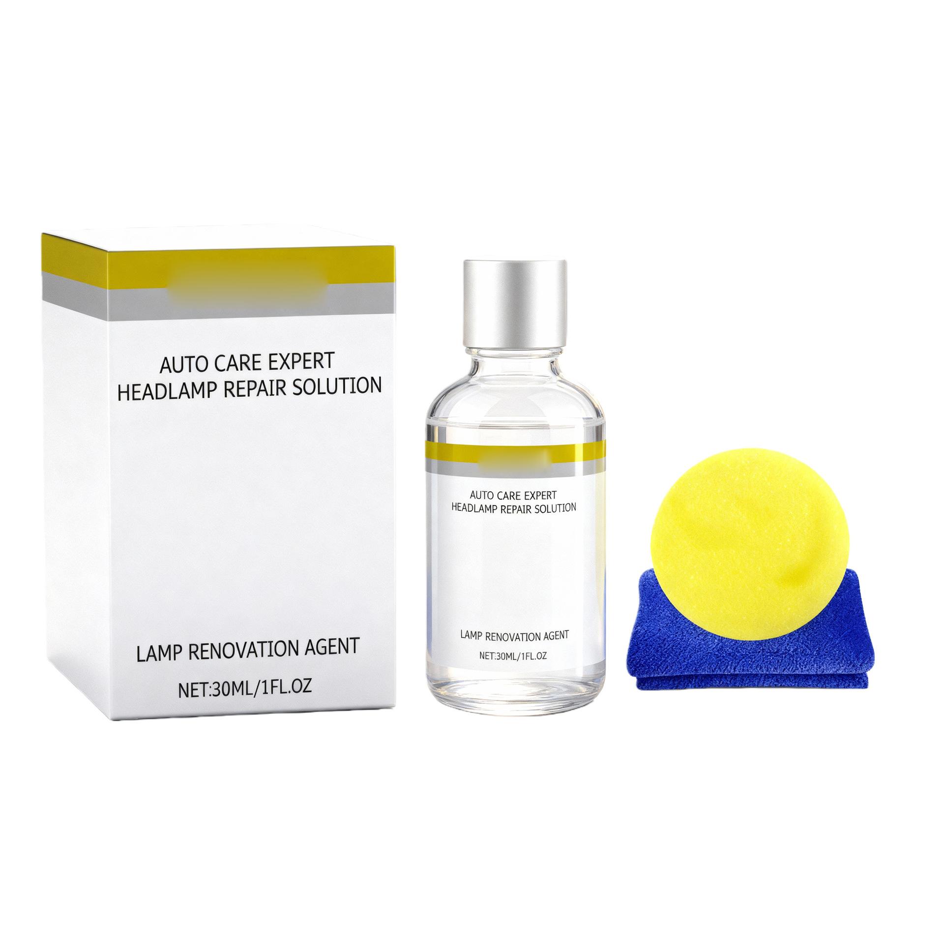 

Набір для догляду за автомобільними фарами: Набір для очищення, догляду, полірування та відновлення поверхні фар від окислення (30 мл) One Size